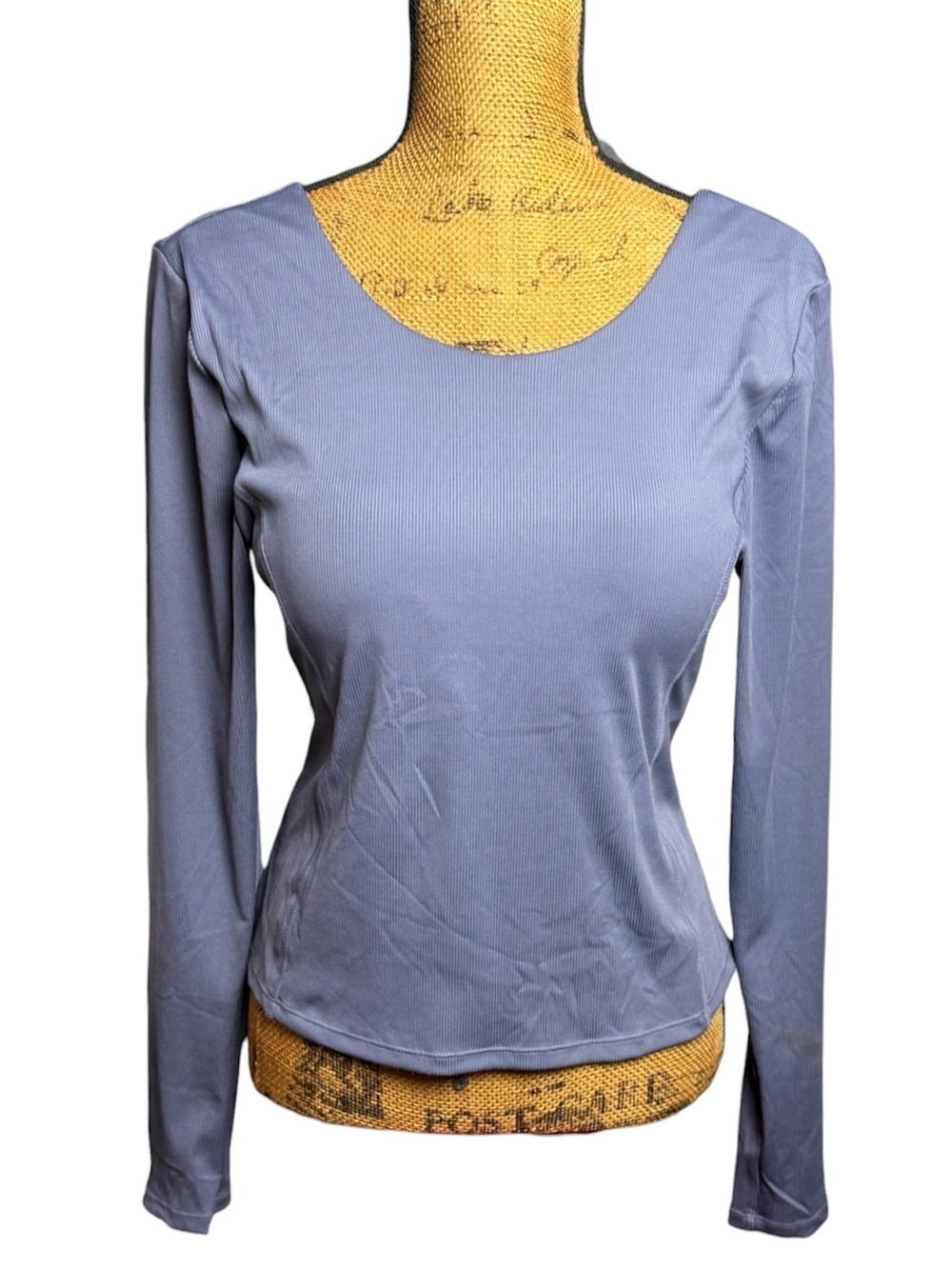 NWT Velocity Scoop Neck Long Sleeve Top - Dusty Blue